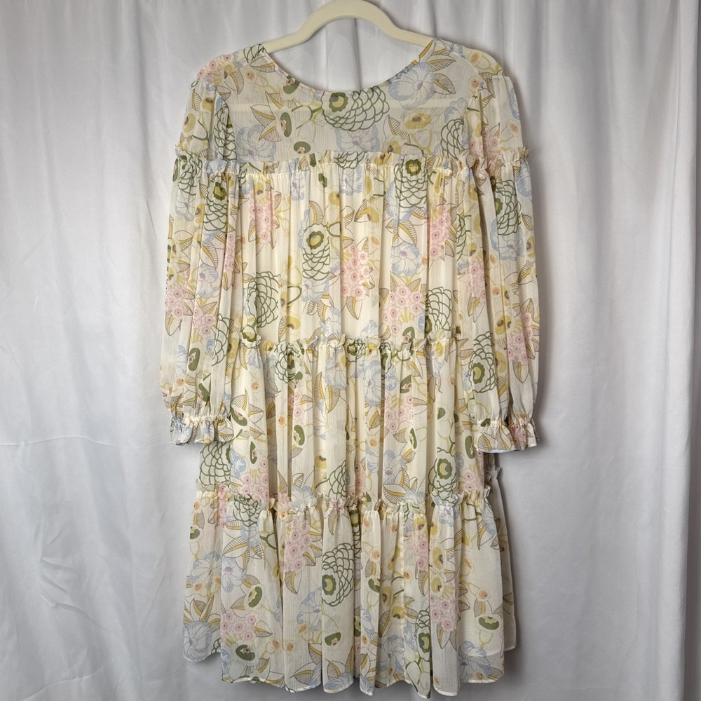 Ted Baker Floral Print Chiffon NWT size 2 Cottagecore Prairie Princess